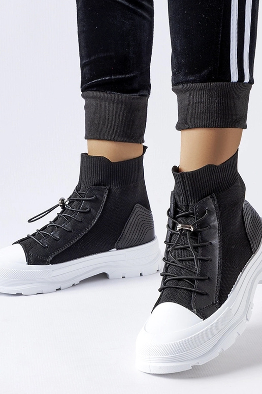 Fredo højstrømpe sorte sneakers