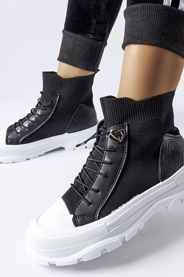 Fredo højstrømpe sorte sneakers 2