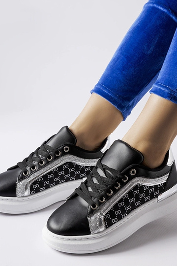 Sorte sneakers med sølv Leo... 2