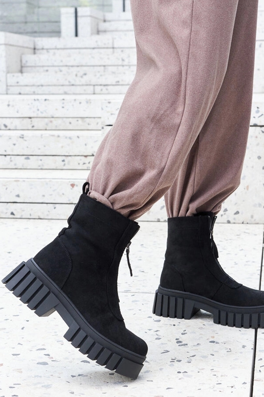 Sorte isolerede dameankelstøvler med...