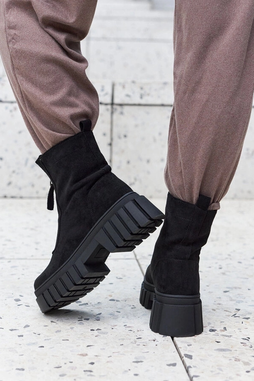 Sorte isolerede dameankelstøvler med...