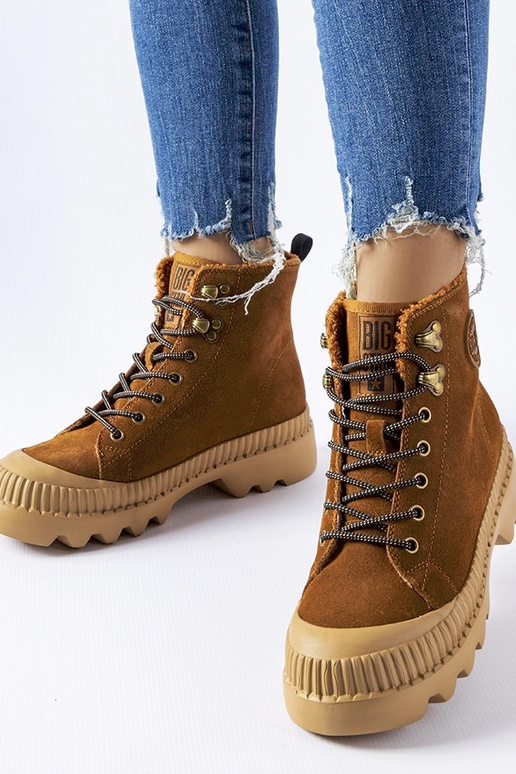 Brun lædertaske BIG STAR KK274520