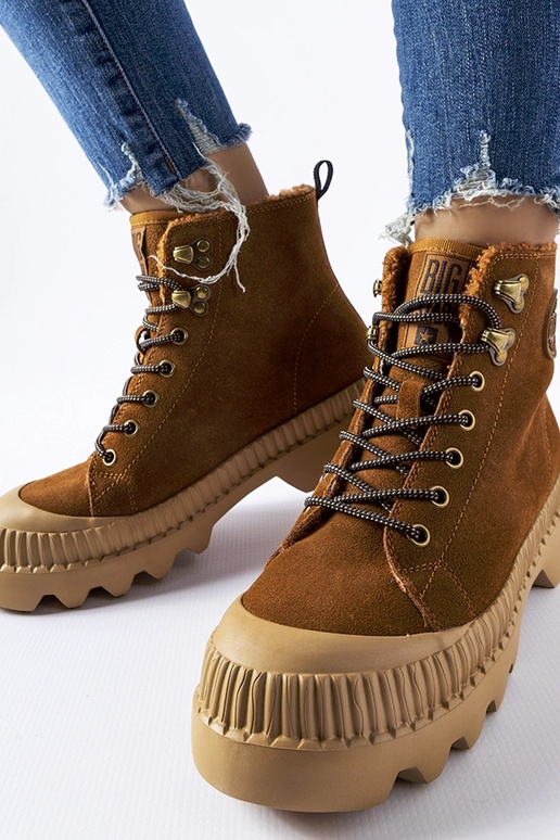 Brun lædertaske BIG STAR KK274520