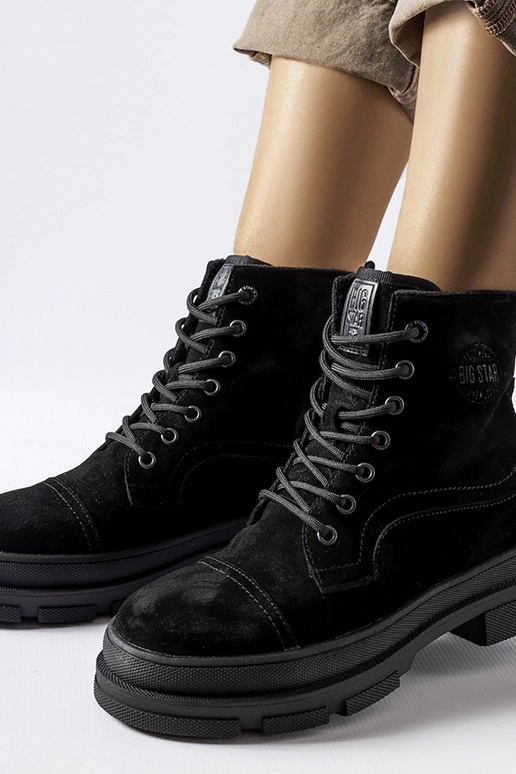 Sort lædertaske BIG STAR KK274524