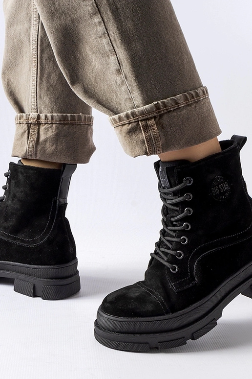 Sort lædertaske BIG STAR KK274524