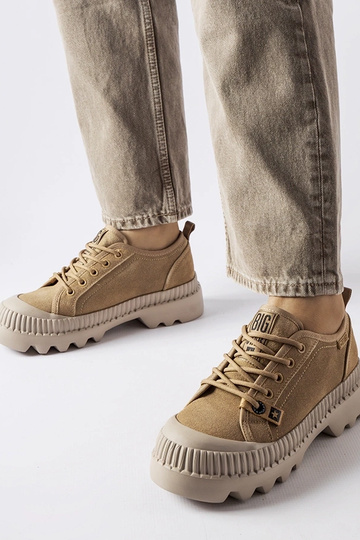 Beige læder sneakers Big...