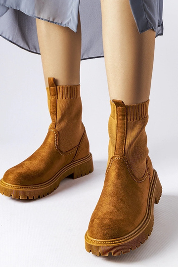 Bruine kunstsuede schoenen Big Star MM274541 2