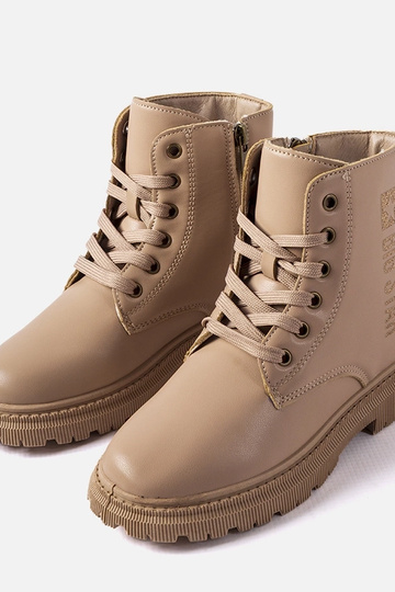 Zandkleurige winter enkellaarsjes, „Big Star MM374154" 2