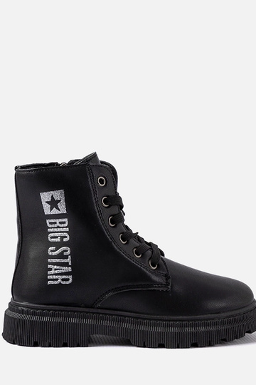Zwarte winter enkellaarsjes, „Big Star MM374152"