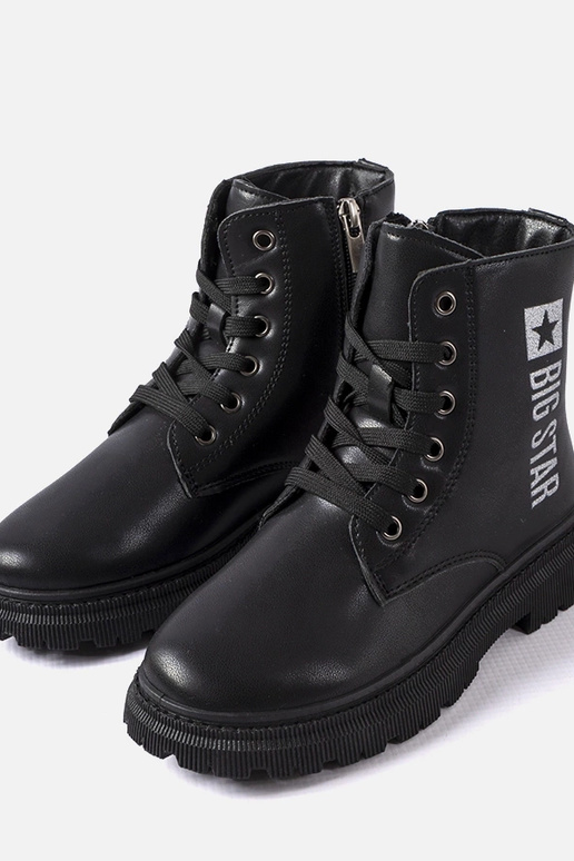 Zwarte winter enkellaarsjes, „Big...