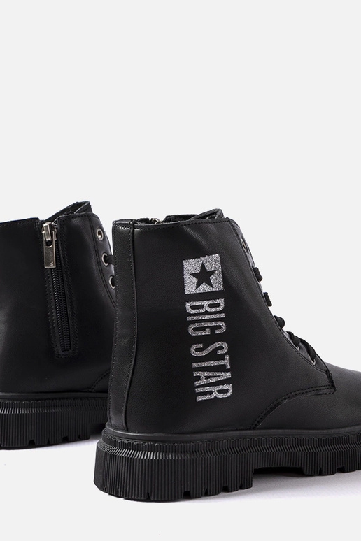 Zwarte winter enkellaarsjes, „Big...