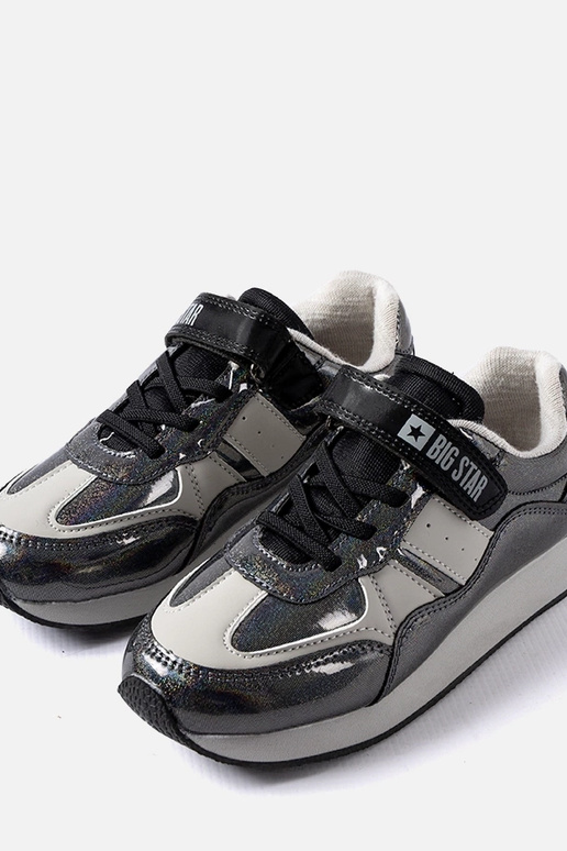 Sorte glitter sneakers Big Star KK374103 Sorte glitter sneakers Big Star KK374103