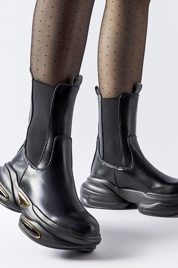 Sorte Slip-on Chunky Boots...