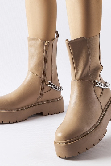 Beige boots met ketting,...