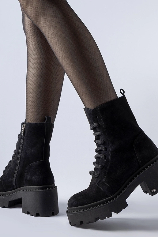 Zwarte winter trekking schoenen met...