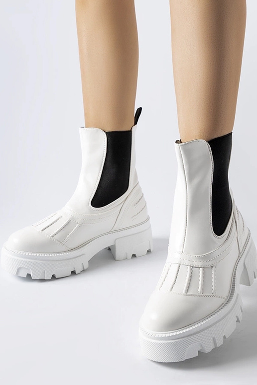 Witte stevige winterwerklaarzen,...