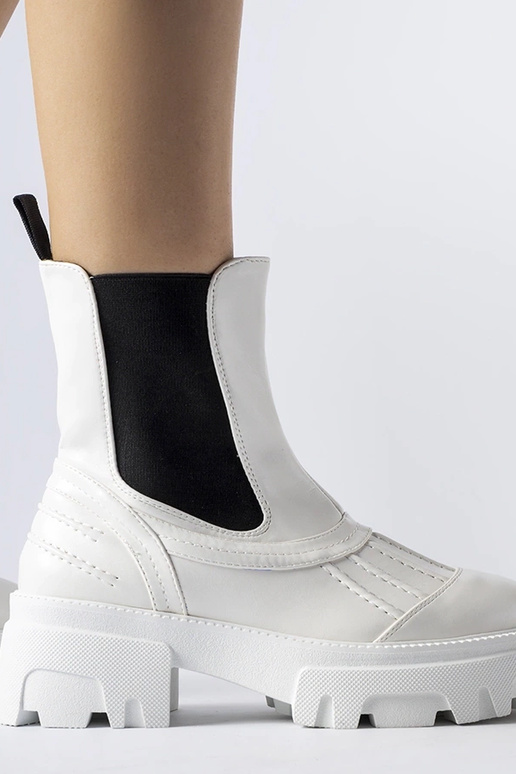 Witte stevige winterwerklaarzen,...