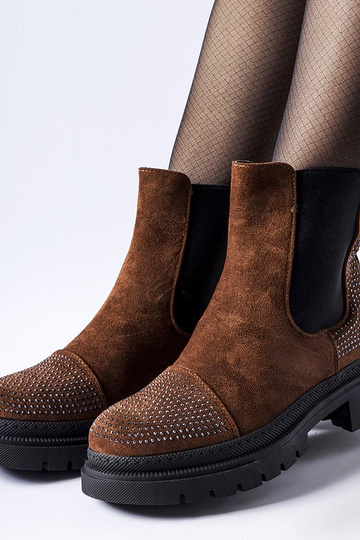 Brune ankelstøvler med... 2