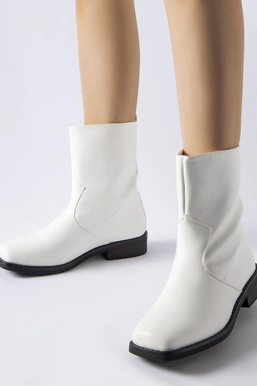 Hvide isolerede ankelstøvler med...