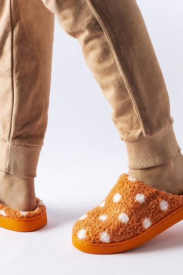 Orange varme hjemmesko med...