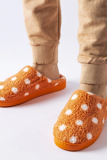 Orange varme hjemmesko med... 2