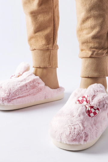 Pink isolerede dametøfler...