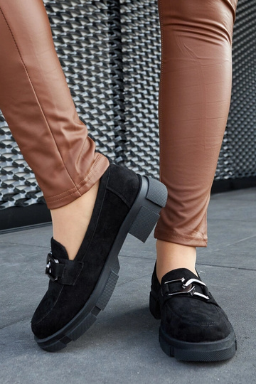 Zwarte massieve loafers met... 2