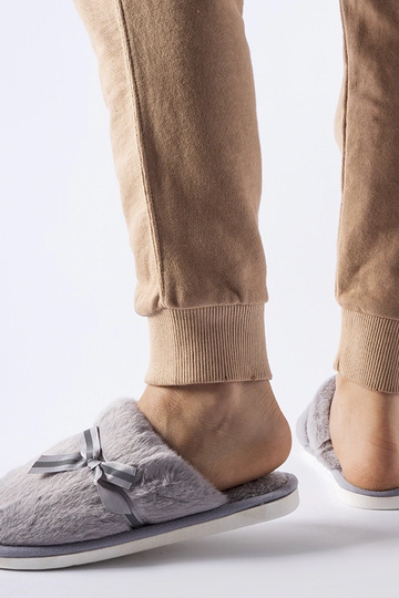 Grå varme hjemmesko med... 2