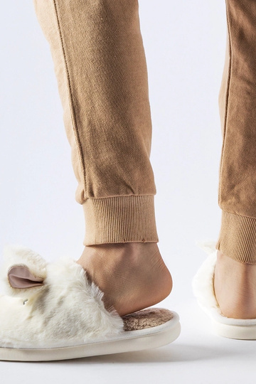 Hvide varme hjemmesko med... 2