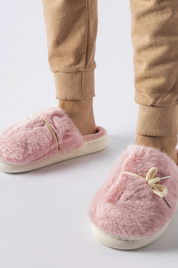 Pink hjemmesko med pyntesnor Medoro 2
