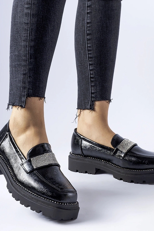 Fecteau Sorte Laklæder Loafers