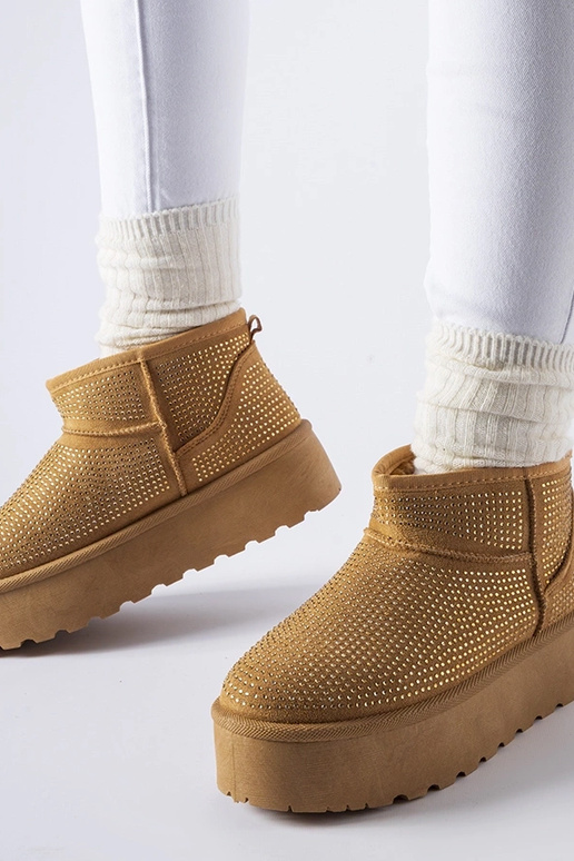 Brune snestøvler med Sonora zirkoner