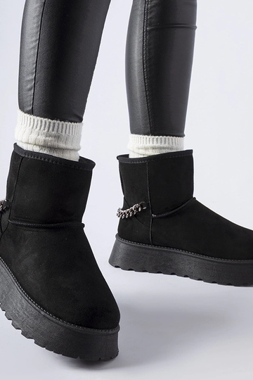 Sorte snestøvler med...