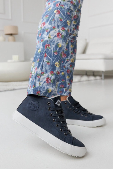 Marineblauwe sneakers Lee...