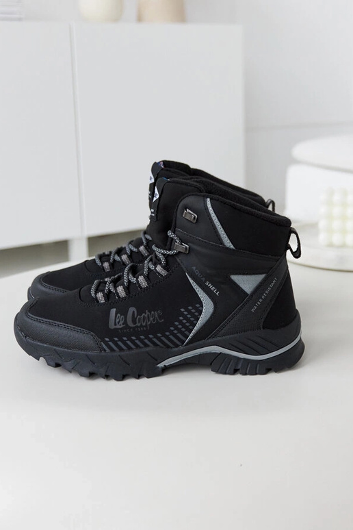 Zwarte gevoerde heren wandelschoenen...