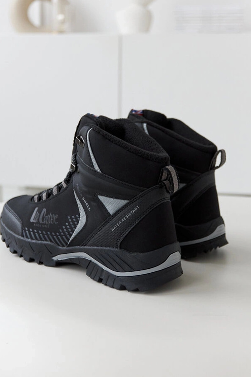 Zwarte gevoerde heren wandelschoenen...