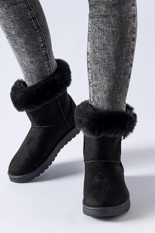 Sorte pelsforede Borgorato snestøvler