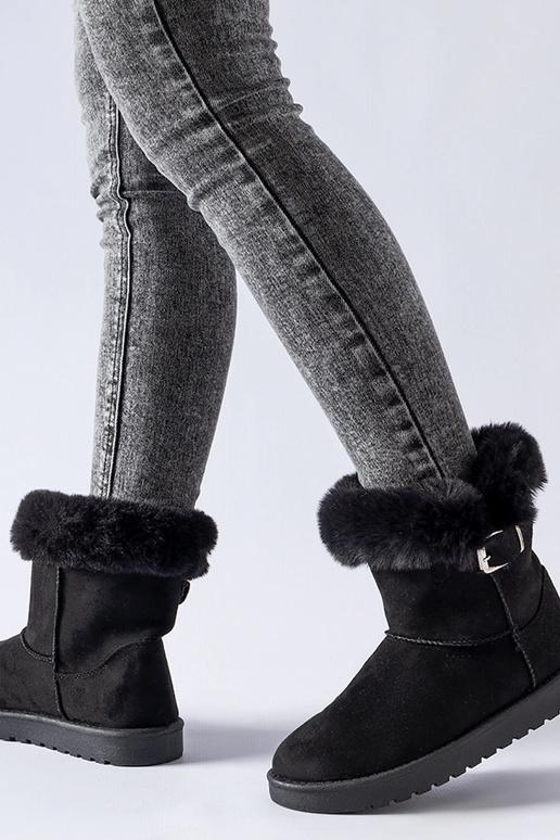 Sorte pelsforede Borgorato snestøvler