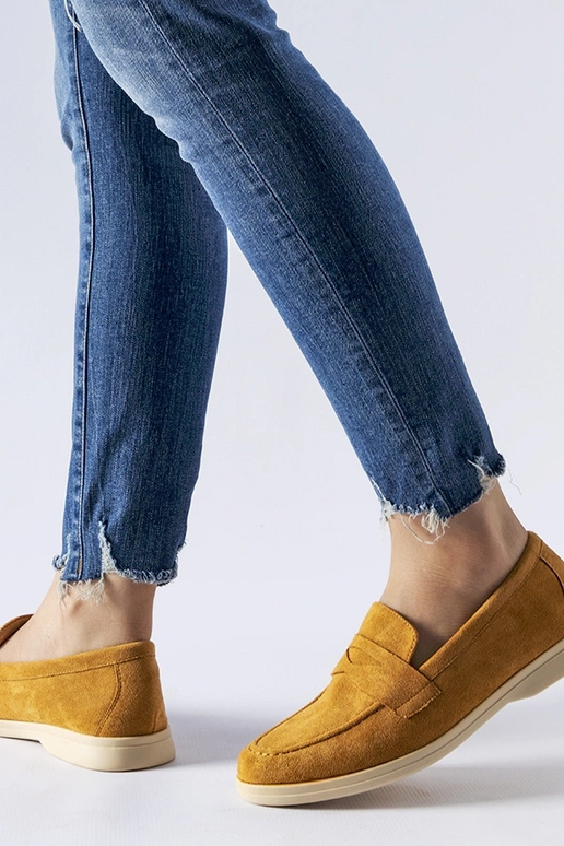 Donker zandkleurige kunstsuède string...