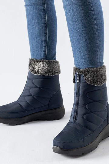 Brownton Navy Blue Wedge snestøvler