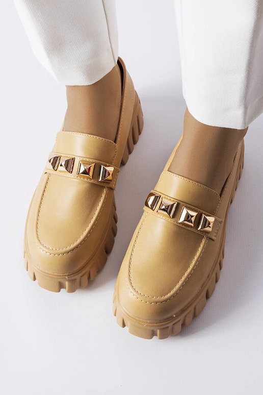 Frisco Beige Platform Loafers Frisco Beige Platform Loafers