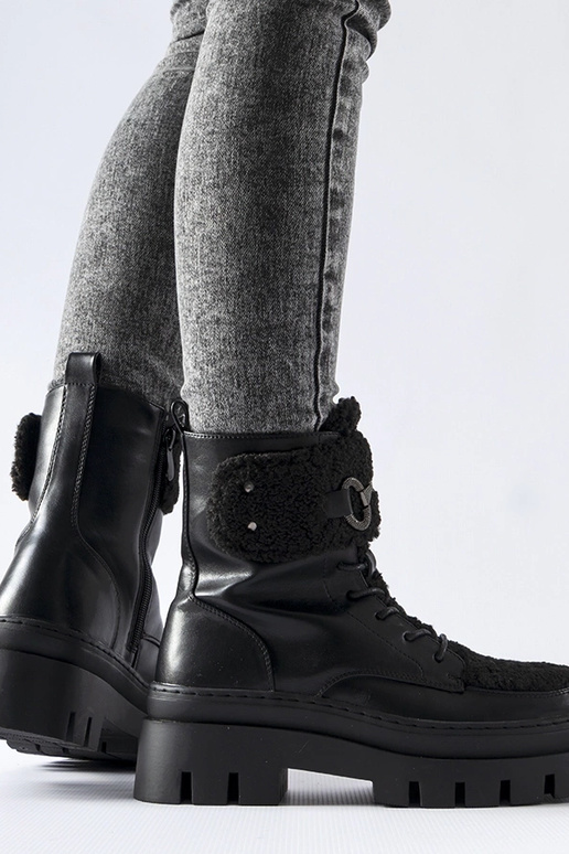 Sorte isolerede arbejdsstøvler med...