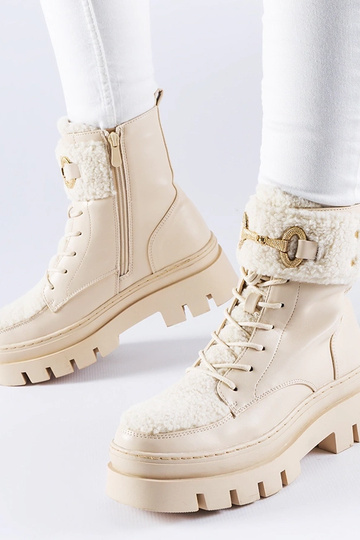 Beige geïsoleerde workers...