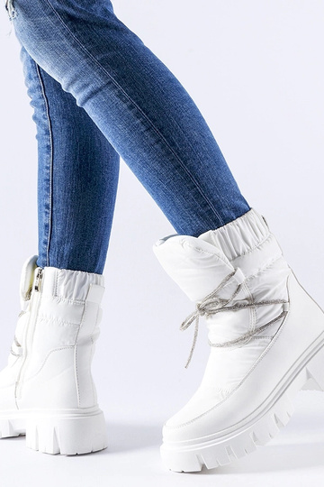 Hvide snestøvler med... 2