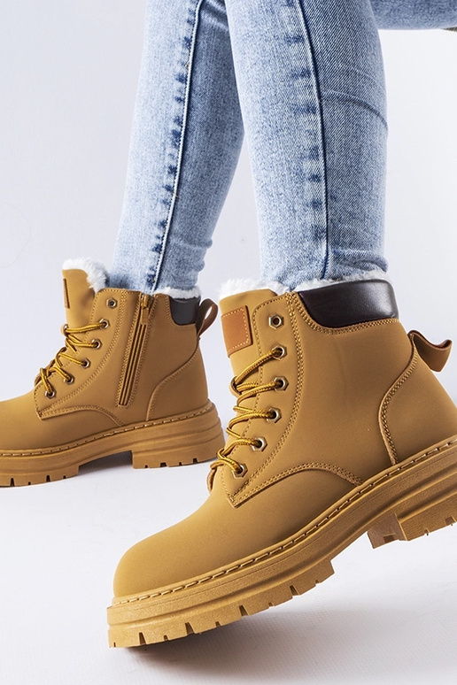 Bronskleurige gevoerde werklaarzen...