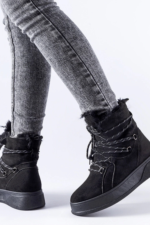 Sorte Rancourt platform snestøvler