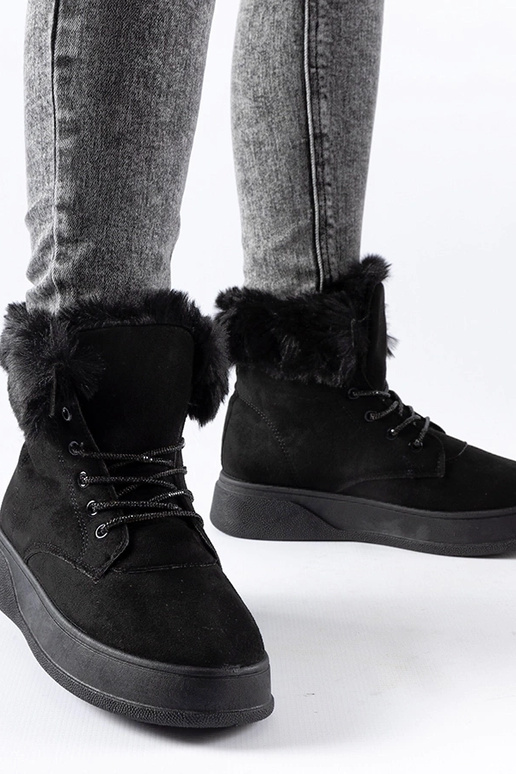 Sorte Oliverio platform snestøvler