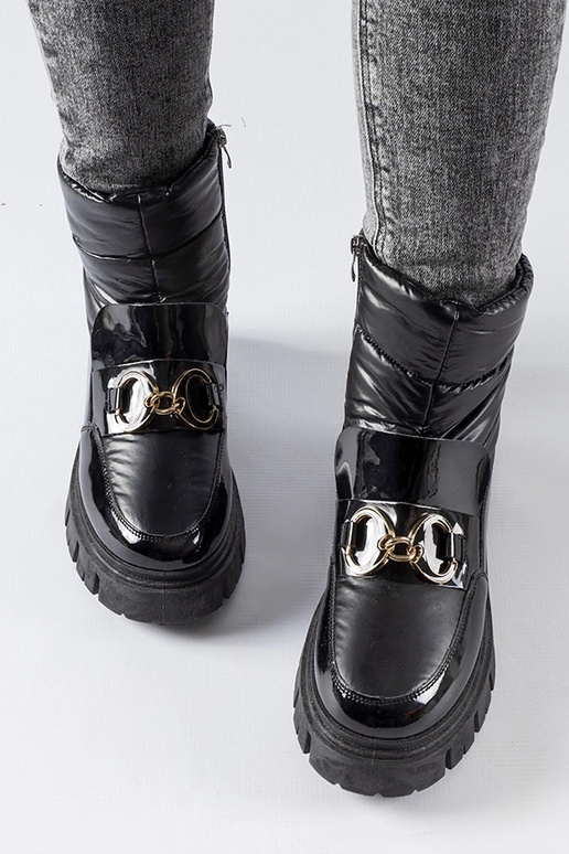 Elijah sorte snestøvler med spænde i...