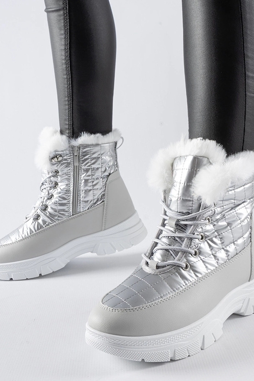 Dwayn sølv isolerede platform snestøvler