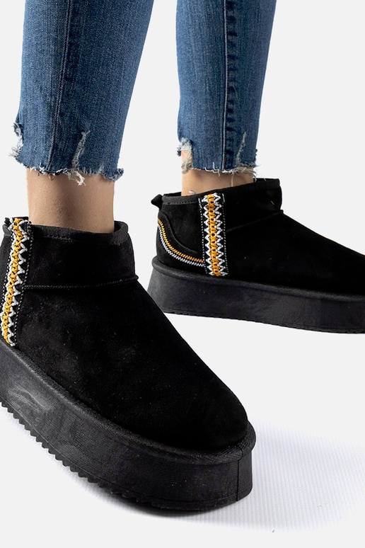 Sorte Scavi platform snestøvler